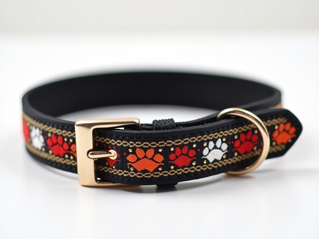 China Embroidered Dog Collars With Metal Buckle Manufacturer