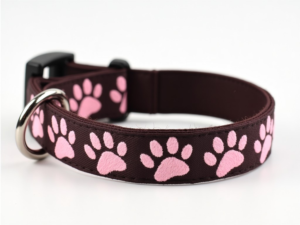 China Embroidered Fabric Dog Collar Supplier