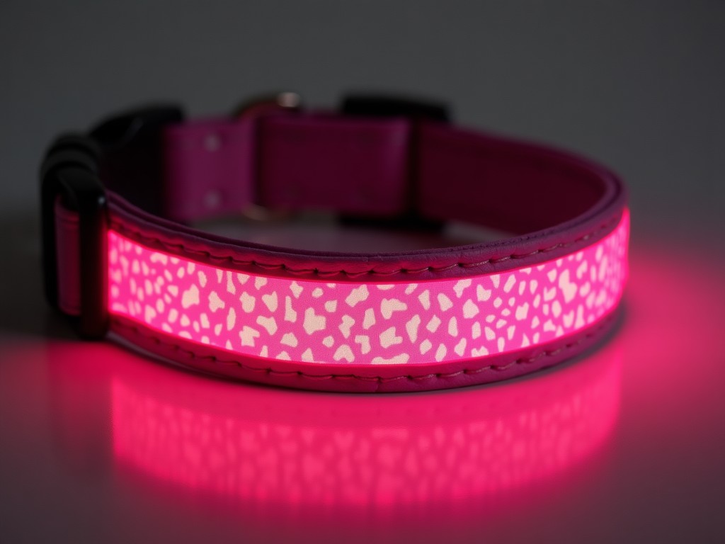 China Pink Reflective Collar For Dogs