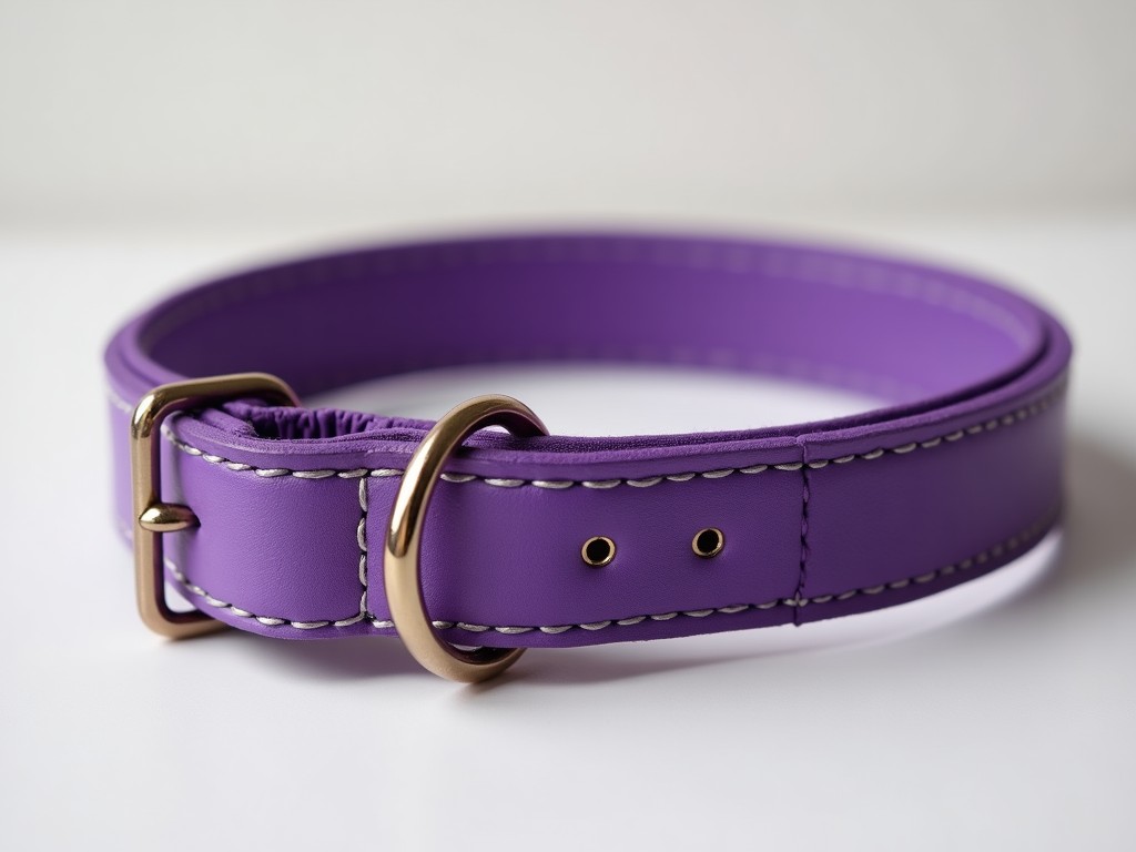 China Purple Dog Collar Metal Buckle