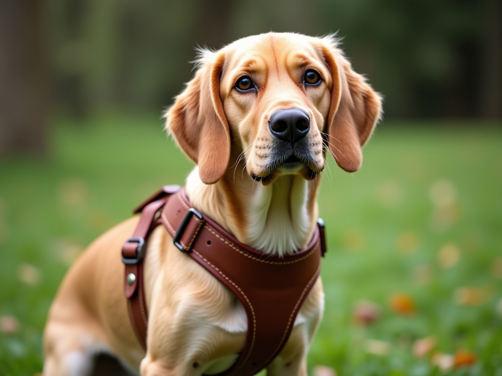 Custom Leather Gentle Leader Harness For Dogs Supplier