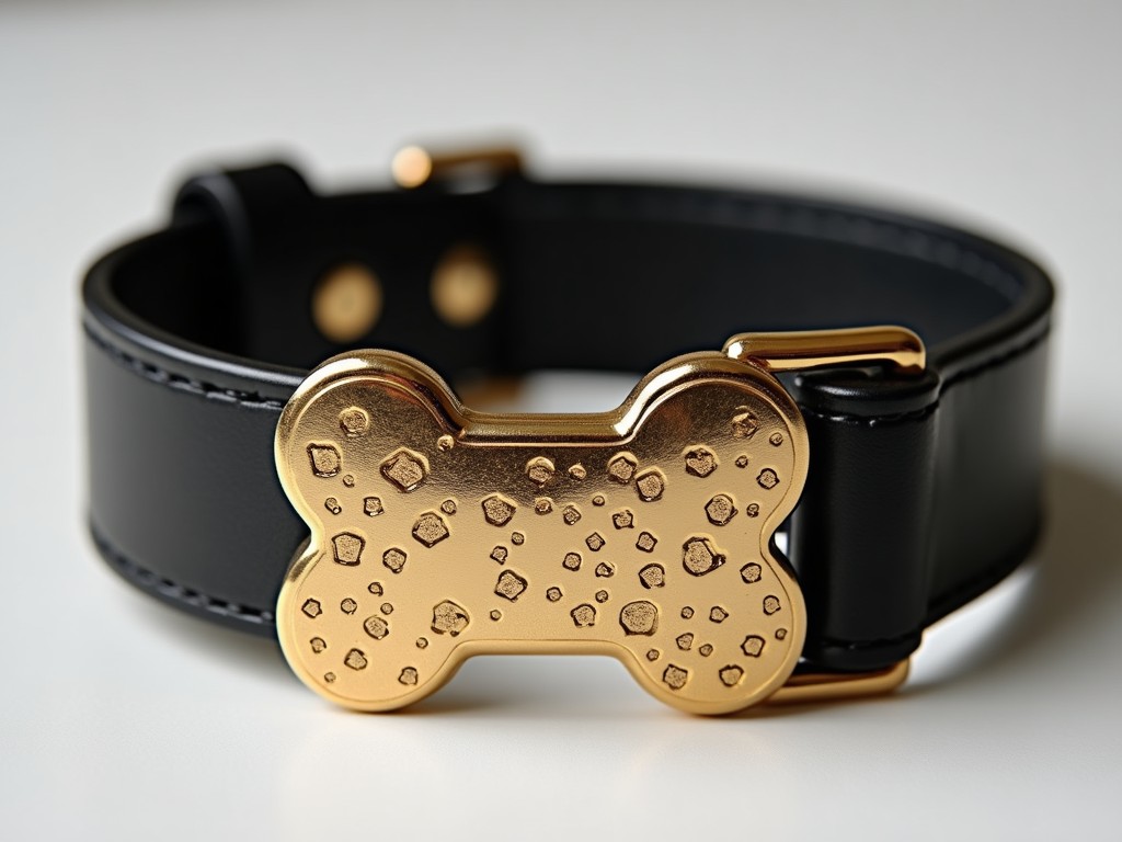 Custom Luxury Engraved Metal Buckle Dog Collar
