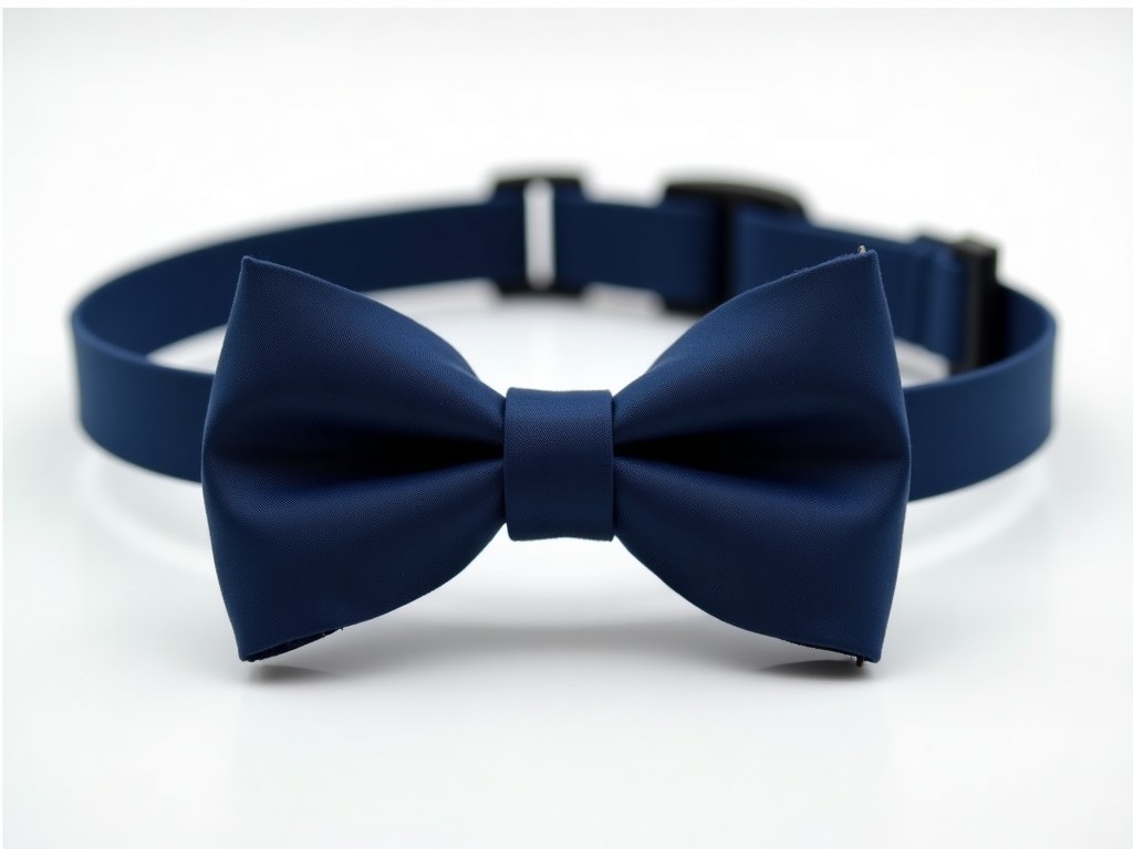 Custom Navy Blue Dog Bow Tie Collar Supplier
