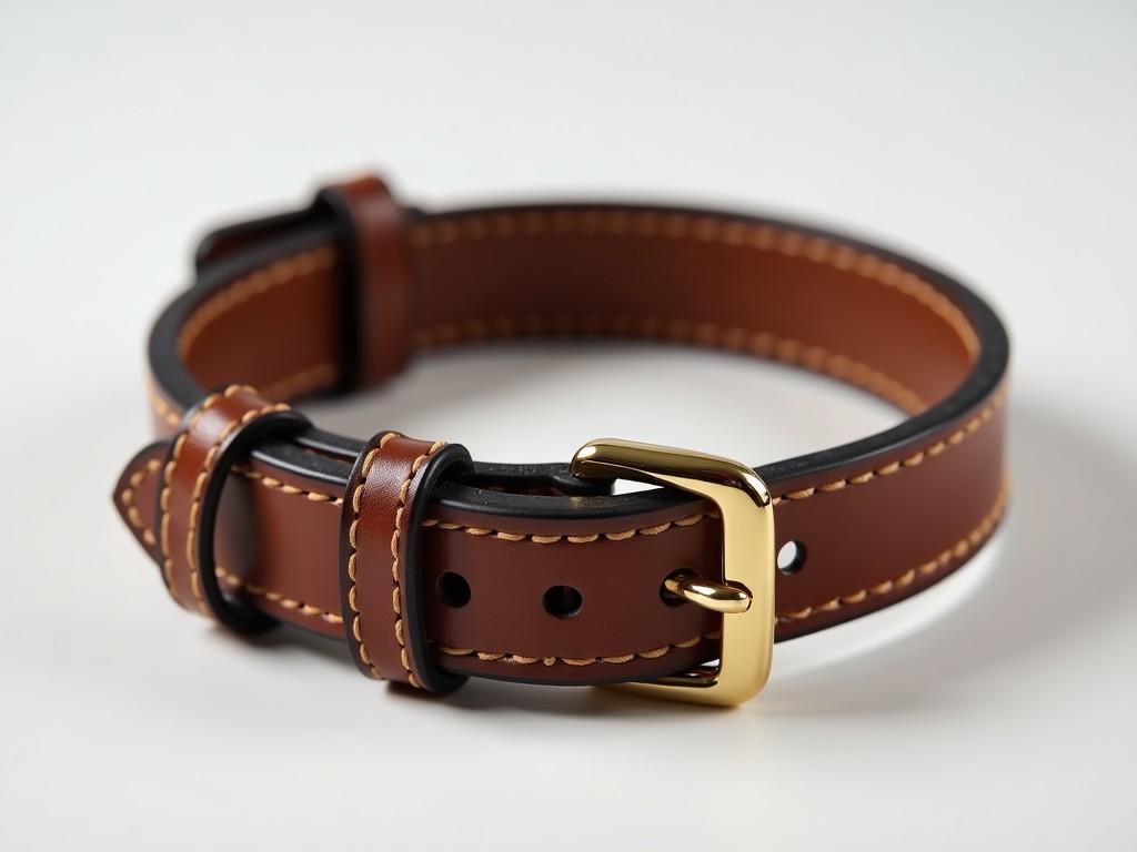 Custom Rolled Leather Collar For Dogs Supplier