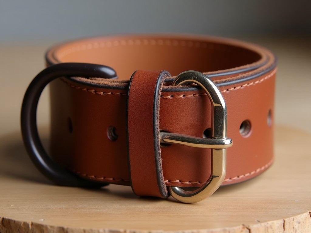 Custom Rolled Leather Dog Collar Personalized