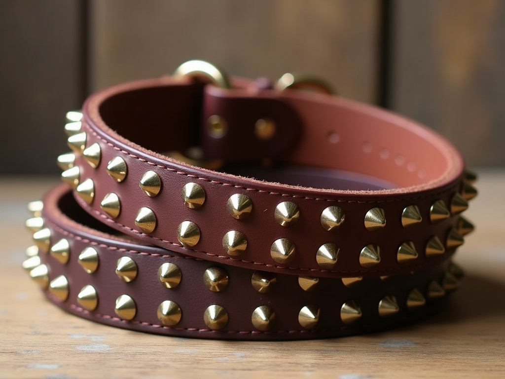Oem Genuine Leather Studded Dog Collar Supplier