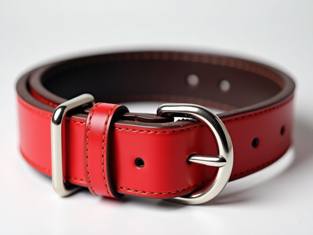 Oem Large Red Leather Dog Collar Manufacturer