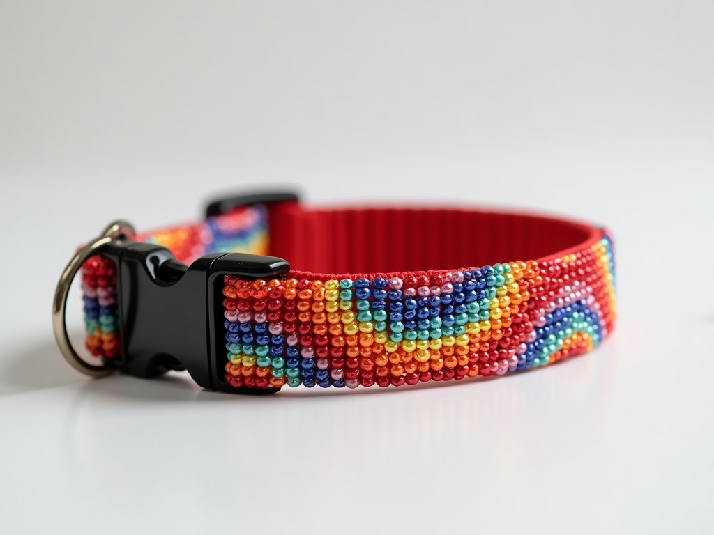 Oem Rainbow Beaded Dog Collar Company