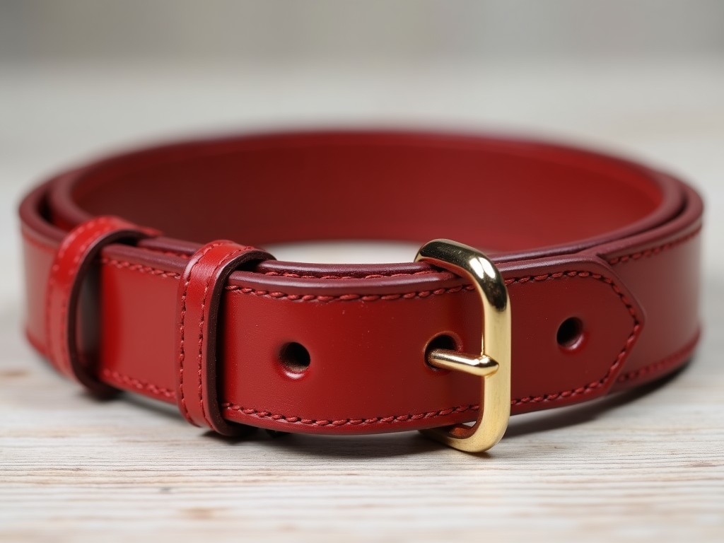 Oem Red Leather Dog Collar Large Company