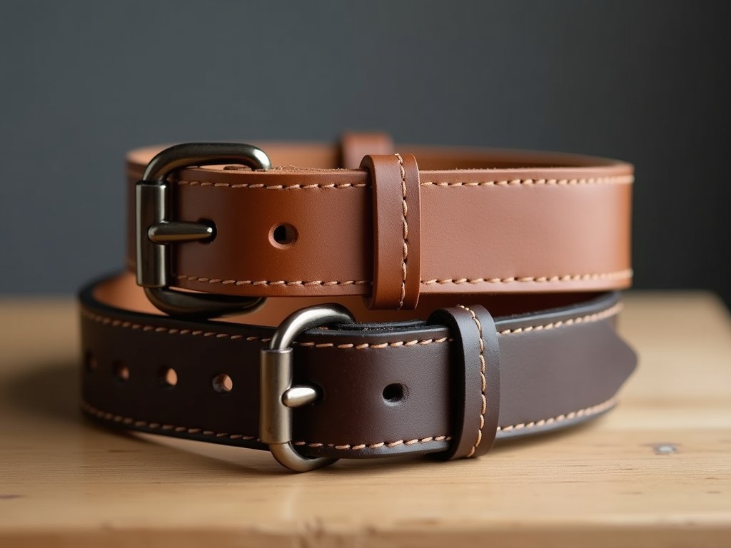 Thin Lightweight Leather Dog Collars Factory