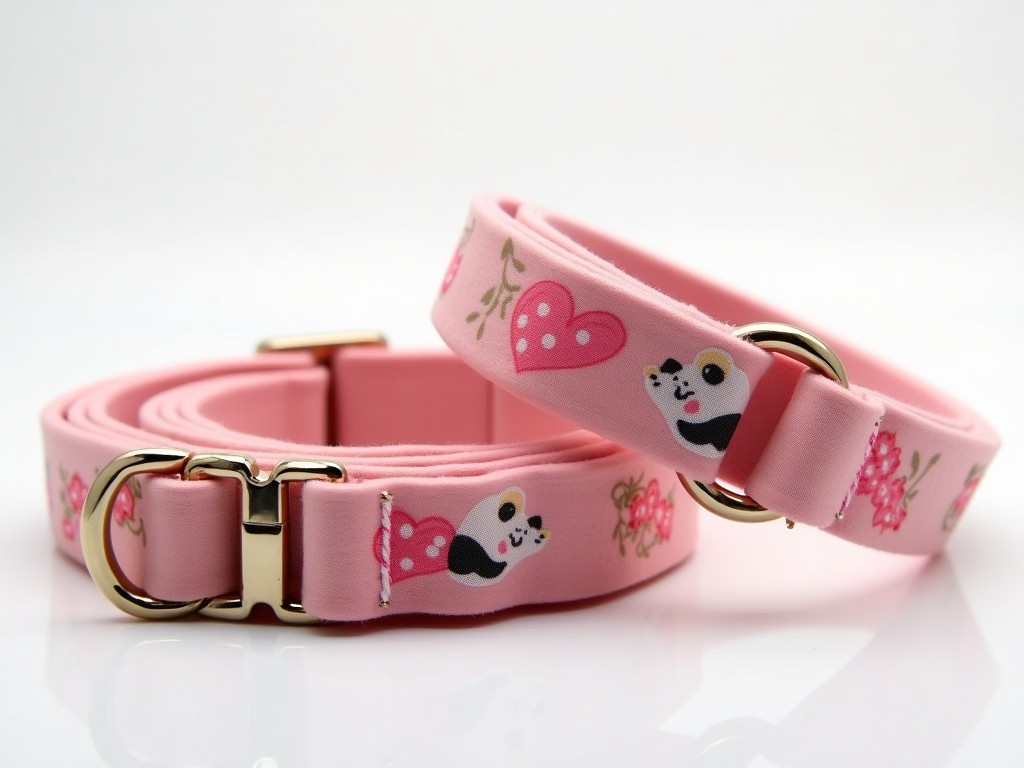 Wholesale Cute Matching Dog Collar And Leash Set