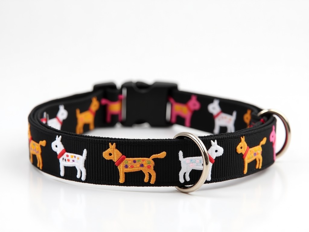 Wholesale Embroidered Nylon Dog Collars Supplier