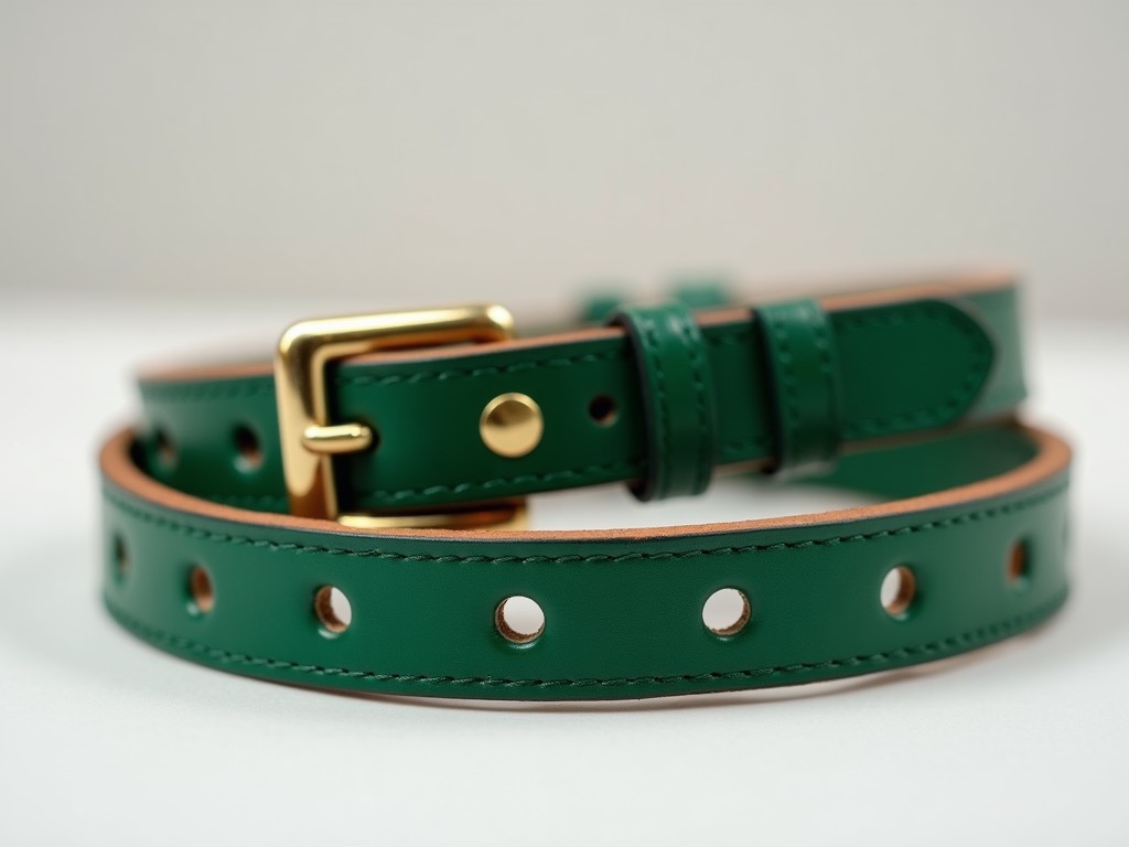 Wholesale Green Leather Collar For Dogs Factory