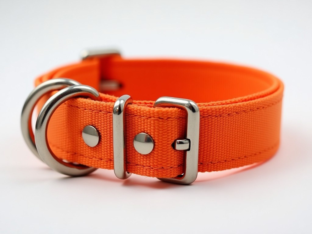 Wholesale Orange Waterproof Organic Cotton Dog Collar